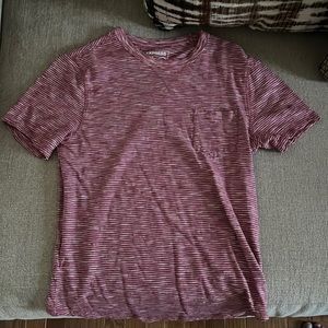 Express Burgundy Striped Tee (Size: Men’s S)